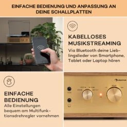 Berklee TT Classic Plattenspieler Riemenantrieb 33,3 & 45 U/min Stereo -Haushaltsgeräte Store 10040458 de 0004 usp