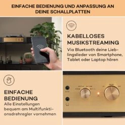 Berklee TT Play Plattenspieler Riemenantrieb 33 1/3 & 45 U/min Stereo-Lautsprecher -Haushaltsgeräte Store 10040461 de 0004 usp