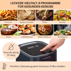 Crisp-Pro Heißluftfritteuse Air Fryer 1400W 2,8 Ltr Timer Edelstahl -Haushaltsgeräte Store 10040698 de 0003 usp