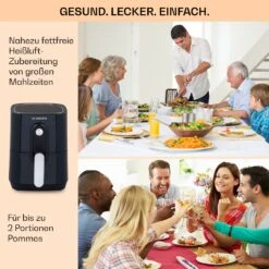 Crisp-Pro Heißluftfritteuse Air Fryer 1400W 2,8 Ltr Timer Edelstahl -Haushaltsgeräte Store 10040698 de 0005 usp