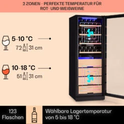 Barossa 123 Duo Weinkühlschrank 123 Fl 226 Ltr 2 Zonen Touch-Steuerung 12 Barossa 123 Duo Weinkühlschrank 123 Fl 226 Ltr 2 Zonen Touch-Steuerung -Haushaltsgeräte Store 10040721 de 0003 usp