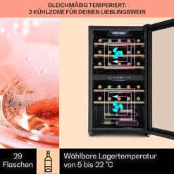 Barossa 29 Duo Weinkühlschrank 29 Fl 80 Ltr 2 Zonen Drucktasten -Haushaltsgeräte Store 10041124 de 0003 usp