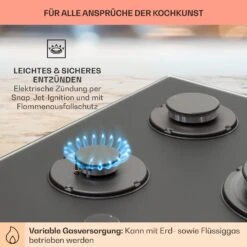 Firetale Gaskochfeld 5-flammig 70 Cm Aluminium-Brenner Inkl. Schlauch Und Druckminderer 15 Firetale Gaskochfeld 5-flammig 70 Cm Aluminium-Brenner Inkl. Schlauch Und Druckminderer -Haushaltsgeräte Store 10041300 de 0005 usp