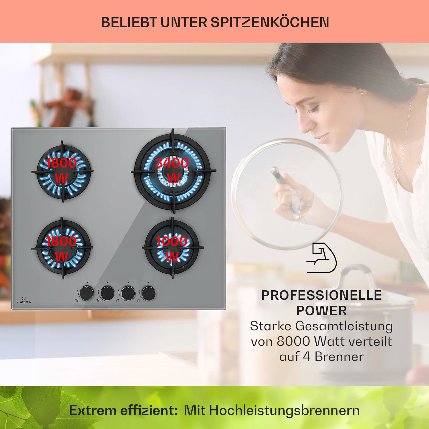 Firetale Gaskochfeld 4-flammig 60 Cm Aluminium-Brenner Inkl. Schlauch Und Druckminderer 5 Firetale Gaskochfeld 4-flammig 60 Cm Aluminium-Brenner Inkl. Schlauch Und Druckminderer – Bild 3