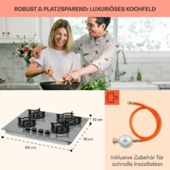 Firetale Gaskochfeld 4-flammig 60 Cm Aluminium-Brenner Inkl. Schlauch Und Druckminderer 15 Firetale Gaskochfeld 4-flammig 60 Cm Aluminium-Brenner Inkl. Schlauch Und Druckminderer -Haushaltsgeräte Store 10041302 de 0006 usp