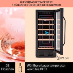 Vinovilla 29 Built-In Weinkühlschrank 81 L / 29 Fl. 1 Zone Glastür Edelstahl 12 Vinovilla 29 Built-In Weinkühlschrank 81 L / 29 Fl. 1 Zone Glastür Edelstahl -Haushaltsgeräte Store 10041309 de 0003 logo