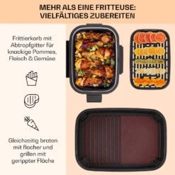 Combo Air Grill-Heißluftfritteuse 5 Programme 1500 Watt 4,5 L Grillkorb 2,5 L Frittierkorb 12 Combo Air Grill-Heißluftfritteuse 5 Programme 1500 Watt 4,5 L Grillkorb 2,5 L Frittierkorb -Haushaltsgeräte Store 10041331 de 0004 usp