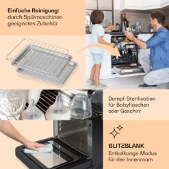 Vita Pro Heißluftfritteuse Dampfgaren 2450 W 18 Ltr 800 Ml Wassertank -Haushaltsgeräte Store 10041333 de 0005 usp