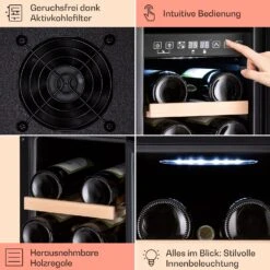 Vinovilla 17 Built-in Duo Vilhelmine Edition Weinkühlschrank 17 Fl. 15 Vinovilla 17 Built-in Duo Vilhelmine Edition Weinkühlschrank 17 Fl. -Haushaltsgeräte Store 10041821 de 0005 usp