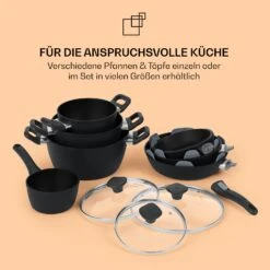 Noto Endurance Kochtopf Ø20cm Geschmiedetes Aluminium Deckel Induktion PTFE-Antihaftbeschichtung -Haushaltsgeräte Store 10045006 de 0008 usp