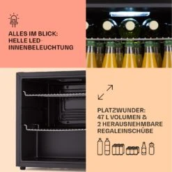 Coachella 50 Weinkühlschrank 47 Liter WiFi-Funktion Hintergrundbeleuchtung Edelstahl -Haushaltsgeräte Store 10045041 de 0004 usp