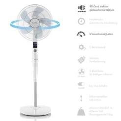 Silent Storm Standventilator 2er-Set 16" (41cm) 5-Blatt-Rotor Weiß 14 Silent Storm Standventilator 2er-Set 16" (41cm) 5-Blatt-Rotor Weiß -Haushaltsgeräte Store 60002055 yy 0006 detail Klarstein Silent Storm Standventilator weiss reedit v2