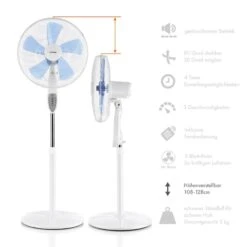 Summerjam Standventilator 2er-Set Standlüfter 50W 3 Stufen Weiß -Haushaltsgeräte Store 60002058 yy 0006 logo Klarstein Summerjam Standventilator weiss