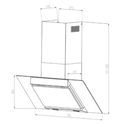 Zola Dunstabzugshaube Umluftset 90cm 635m³/h Aktivkohlefilter Schwarz -Haushaltsgeräte Store 60002282 yy 0009 logo Klarstein Zola 90 Dunstabzugshaube