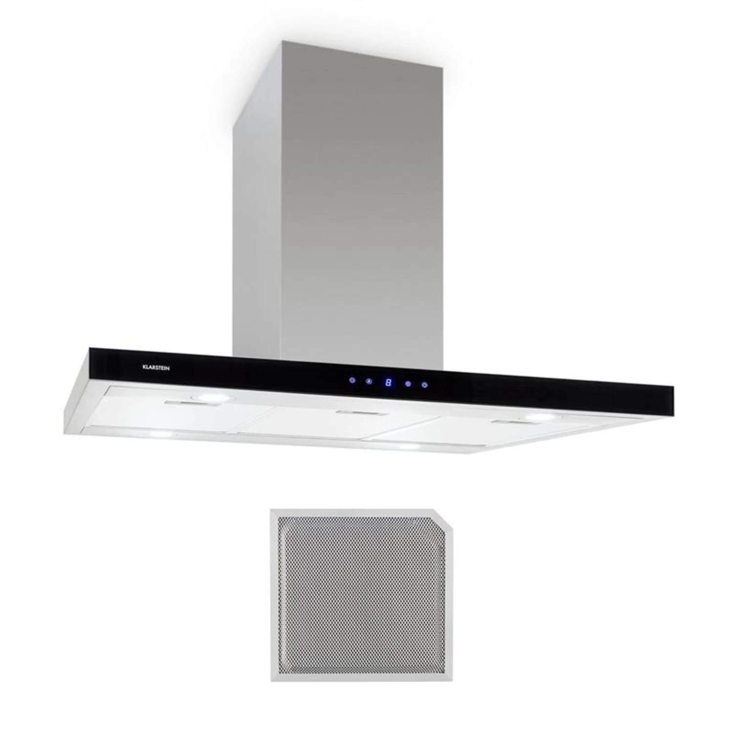 Madonna Dunstabzugshaube Umluftset 90cm 500 M³/h Aktivkohlefilter