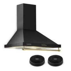 Montblanc Dunstabzugshaube Umluftset 610m³/h 165W 2x1,5W Schwarz