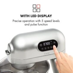 Curve Plus Küchenmaschinen-Set | 5l | 4-in-1 Fleischwolf | Silber 16 Curve Plus Küchenmaschinen-Set | 5l | 4-in-1 Fleischwolf | Silber -Haushaltsgeräte Store 60002330 yy 0005 logo Klarstein Curve Plus Kuechenmaschinen Set silber