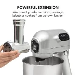 Curve Plus Küchenmaschinen-Set | 5l | 4-in-1 Fleischwolf | Silber 19 Curve Plus Küchenmaschinen-Set | 5l | 4-in-1 Fleischwolf | Silber -Haushaltsgeräte Store 60002330 yy 0008 logo Klarstein Curve Plus Kuechenmaschinen Set silber reedit