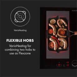 Kalahari Delicatessa Einbau-Ofen-Set Induktion 7000W 68Ltr Schwarz Edelstahl -Haushaltsgeräte Store 60002585 yy 0008 logo Klarstein Delicatessa 60 Einbaukochfeld schwarz