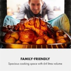 Gusteau Ignito Einbau-Ofen-Set Elektro / Gas 64Ltr Schwarz Edelstahl -Haushaltsgeräte Store 60002595 yy 0005 logo Klarstein Gusteau Elektrischer Einbaubackofen schwarz