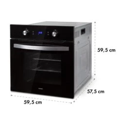 Gusteau Ignito Einbau-Ofen-Set Elektro / Gas 64Ltr Schwarz Edelstahl -Haushaltsgeräte Store 60002595 yy 0012 logo Klarstein Gusteau Elektrischer Einbaubackofen schwarz