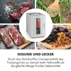 Master Jerky 16 Dörrautomat + Fleischhaken Set 1500W 40-90 °C 15h-Timer Edelstahl Silber 15 Master Jerky 16 Dörrautomat + Fleischhaken Set 1500W 40-90 °C 15h-Timer Edelstahl Silber -Haushaltsgeräte Store 60002668 de 0005 logo